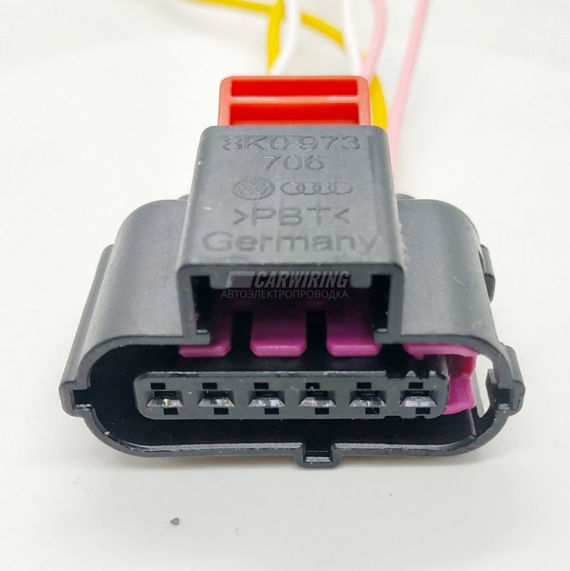Разъем шестиконтактный акселератора / дросселя для а/м Audi A6 и Audi Q5 (арт.281)